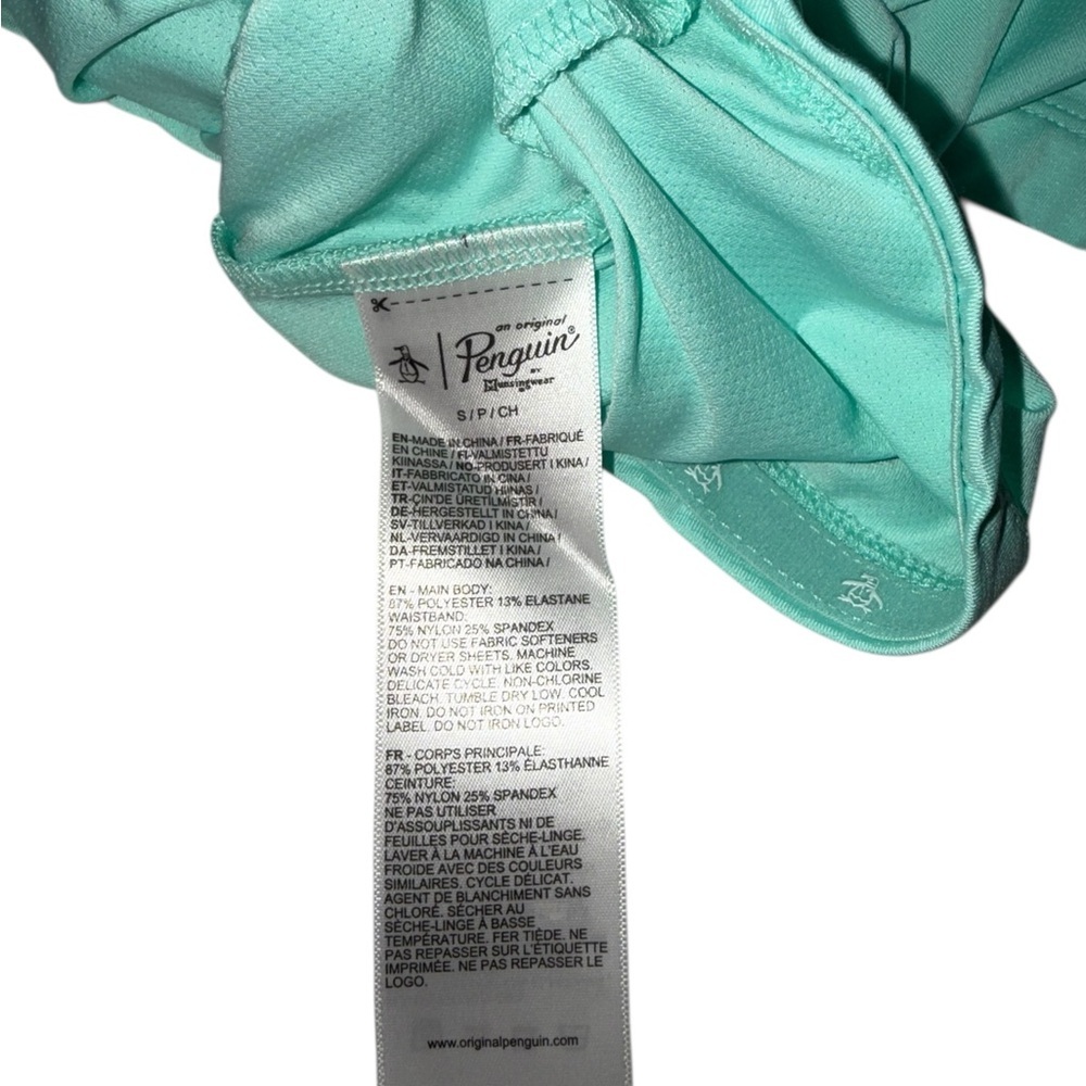 An Original Penguin By Munsingwear Womens Biker Aqua Blue Shorts Small - Picture 7 of 7